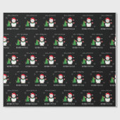 Lucky Santa Snow Cat Cadeaupapier (Vlak)