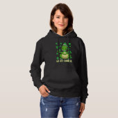 Lucky Saurus Dinosaur Irish Shamrock St Patrick's Hoodie (Voorkant volledig)