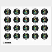 Lucky Saurus Dinosaurus T Rex St Patrick's Day Ronde Sticker (Vel)