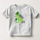 Lucky Saurus Rex Dinosaur St. Patrick's Day Kinder Shirts (Voorkant)