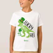 Lucky Saurus Rex Dinosaur St. Patrick's Day T-shirt (Voorkant)