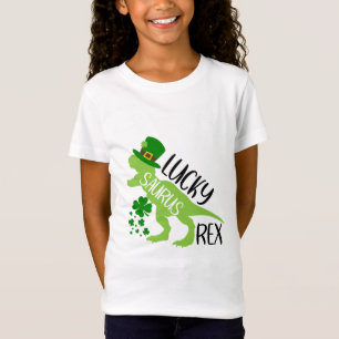 Lucky Saurus Rex - St. Patrick's Day-dinosaurus T-shirt