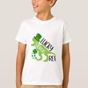 Lucky Saurus Rex - St. Patrick's Day-dinosaurus T-shirt