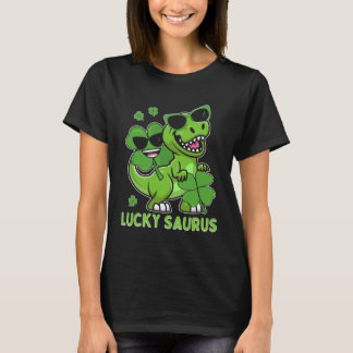 Lucky Saurus Rex Tyrannosaurus ST PATRICK S DAY Ir T-shirt