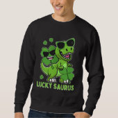 Lucky Saurus Rex Tyrannosaurus ST PATRICK S DAY Ir Trui (Voorkant)
