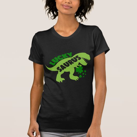 Lucky Saurus - St. Patrick's Day Dino T-shirt (Voorkant)