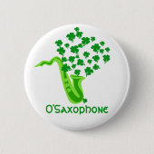 Lucky Saxophone Ronde Button 5,7 Cm (Voorkant)