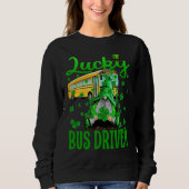 Lucky School Bus Driver St Patrick's Day Saint Pad Trui (Voorkant)