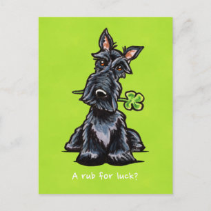 Lucky Scottie Dog Personalized Briefkaart