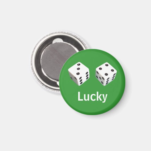 Lucky Seven Dobbelsteen Rol Magneet (Voorkant / Achterkant)