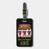 Lucky Seven Jackpot Bagagelabel (Voorkant verticaal)