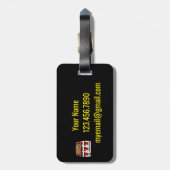 Lucky Seven Jackpot Bagagelabel (Achterkant verticaal)