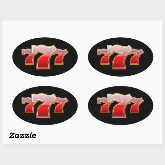 Lucky Seven Ovale Sticker (Vel)