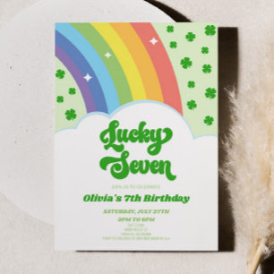 Lucky Seven Rainbow 7e verjaardagsfeestje Kaart