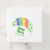Lucky Seven Rainbow Clovers 7e verjaardagsfeest Bedankjes Labels (In situ)