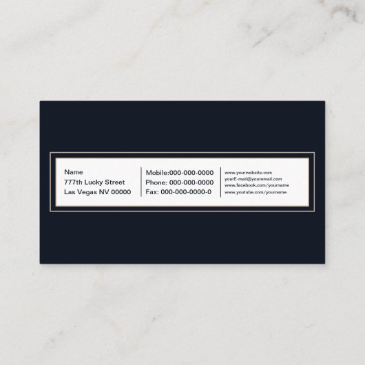 Lucky Seven Visitekaartje (Achterkant)