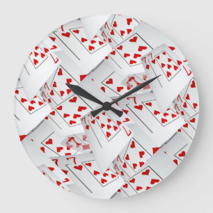 Lucky Sevens Diamonds en Hearts Poker kaarten, Grote Klok