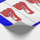 Lucky Sevens in Red White en Blue Theme Cadeaupapier (Hoek)