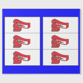 Lucky Sevens in Red White en Blue Theme Cadeaupapier (Vlak)