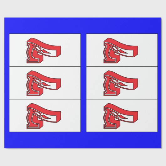 Lucky Sevens in Red White en Blue Theme Cadeaupapier (Vlak)