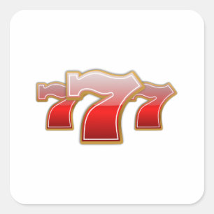 Lucky Sevens - Jackpot op de fruitautomaat Vierkante Sticker