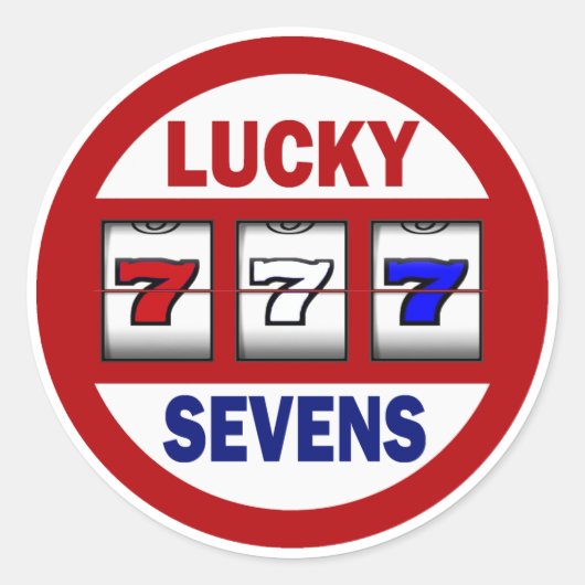 Lucky Sevens-sleuven Ronde Sticker (Voorkant)