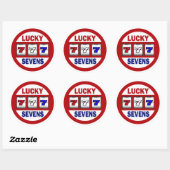 Lucky Sevens-sleuven Ronde Sticker (Vel)