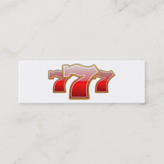 Lucky Sevens - Slot Machine Jackpot Mini Visitekaartje (Voorkant)