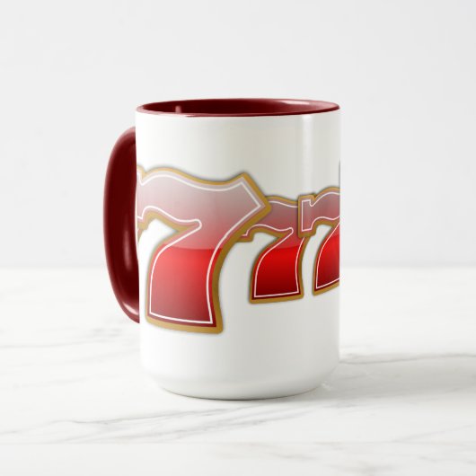 Lucky Sevens - Slot Machine Jackpot Mok (Voorkant links)