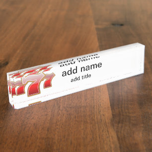 Lucky Sevens - Slot Machine Jackpot Naambordje