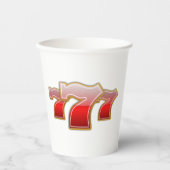 Lucky Sevens - Slot Machine Jackpot Papieren Bekers (Voorkant)