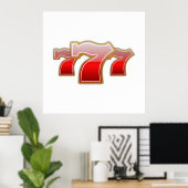 Lucky Sevens - Slot Machine Jackpot Poster (Thuiskantoor)