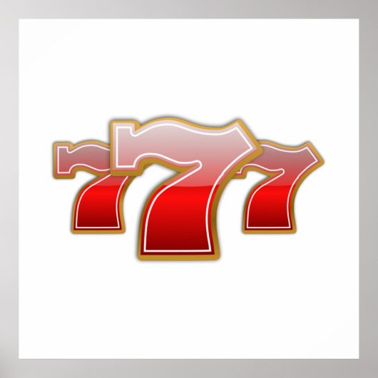 Lucky Sevens - Slot Machine Jackpot Poster (Voorkant)