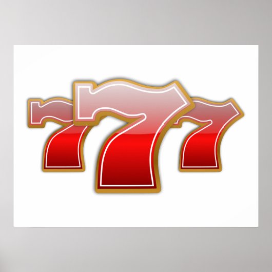 Lucky Sevens - Slot Machine Jackpot Poster (Voorkant)