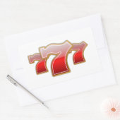 Lucky Sevens - Slot Machine Jackpot Rechthoekige Sticker (Envelop)