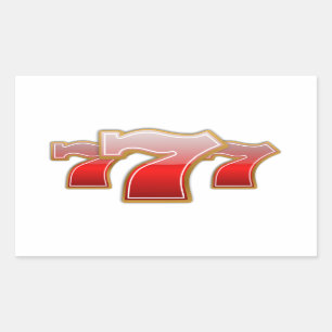 Lucky Sevens - Slot Machine Jackpot Rechthoekige Sticker