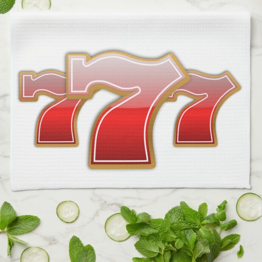 Lucky Sevens - Slot Machine Jackpot Theedoek (Gevouwen)