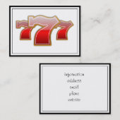 Lucky Sevens - Slot Machine Jackpot Visitekaartje (Voorkant / Achterkant)