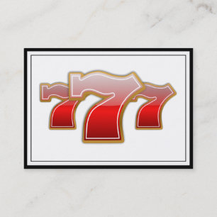Lucky Sevens - Slot Machine Jackpot Visitekaartje