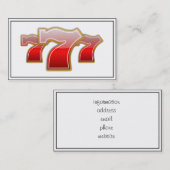 Lucky Sevens - Slot Machine Jackpot Visitekaartje (Voorkant / Achterkant)