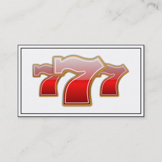 Lucky Sevens - Slot Machine Jackpot Visitekaartje (Voorkant)