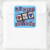 Lucky Sevens Vierkante Sticker (Tas)