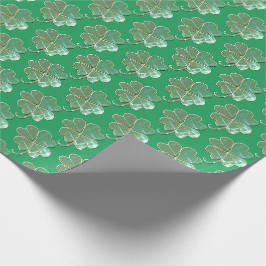 Lucky Shabby Chic 4Leaf Clover Cadeaupapier (Hoek)