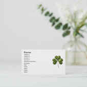 Lucky Shamrock 1 Visitekaartje (Staand voorkant)