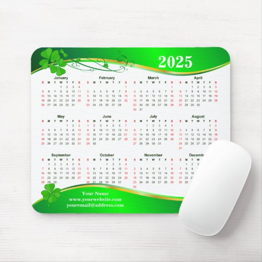 Lucky Shamrock 2025. Muismat (Met muis)