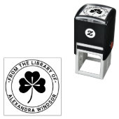 Lucky Shamrock #4 Bibliotheek Boeknaam Zelfinktende Stempel (In situ)