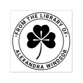 Lucky Shamrock #4 Bibliotheek Boeknaam Zelfinktende Stempel (Design)