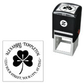 Lucky Shamrock #4P Naam Return Adres Zelfinktende Stempel (In situ)