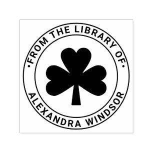 Lucky Shamrock #5 Bibliotheek Boek Naam Zelfinktende Stempel
