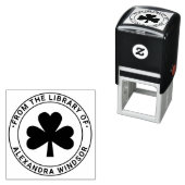 Lucky Shamrock #5 Naam bibliotheekboek Zelfinktende Stempel (In situ)
